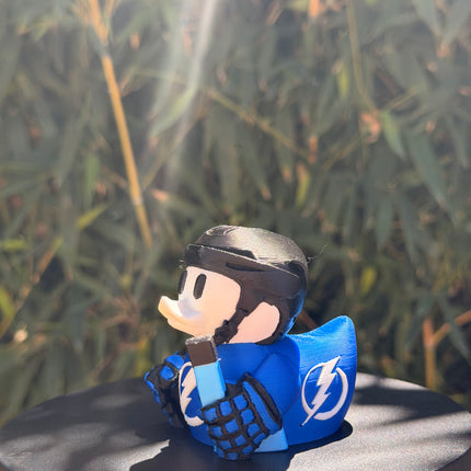 Tampa Bay Lightning Hockey Duck – 3D Printed NHL Fan Dashboard Duck | Lightning Fan Gift | Hockey Car Dashboard Decor