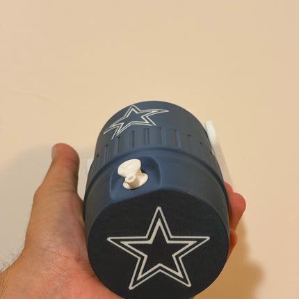 Dallas Cowboys 12oz Can Cooler Koozie – Football Fan Drink Holder – 3D Printed