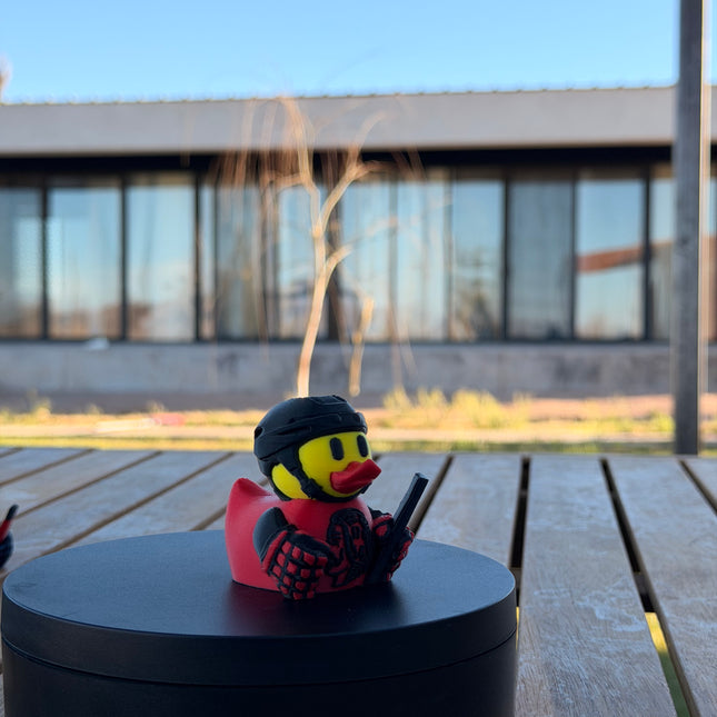 Chicago Blackhawks Hockey Duck – 3D Printed NHL Fan Dashboard Duck | Blackhawks Fan Gift | Hockey Car Dashboard Decor