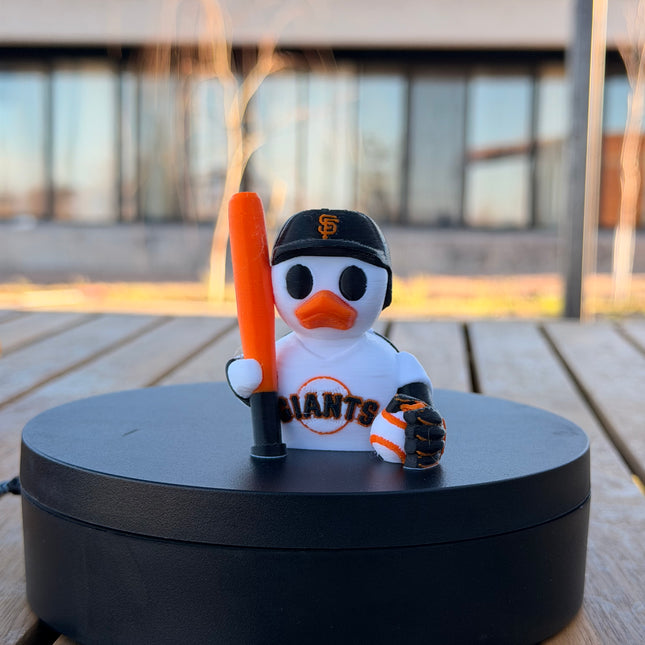 San Francisco Giants Baseball Duck – 3D Printed MLB Fan Dashboard Duck | Giants Fan Gift | Baseball Car Dashboard Decor