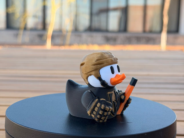 Vegas Golden Knights Hockey Duck – 3D Printed NHL Fan Dashboard Duck | Golden Knights Fan Gift | Hockey Car Dashboard Decor