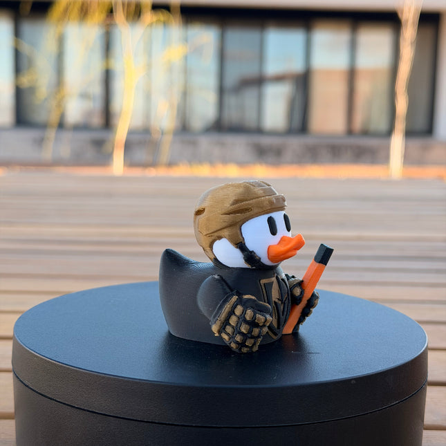 Vegas Golden Knights Hockey Duck – 3D Printed NHL Fan Dashboard Duck | Golden Knights Fan Gift | Hockey Car Dashboard Decor