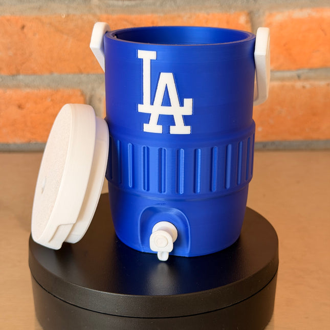 Los Angeles dodgers Blue Mini Cooler Can Holder (12 oz) | LA Baseball Fan Koozie | Car Dashboard Drink Holder | 3D Printed