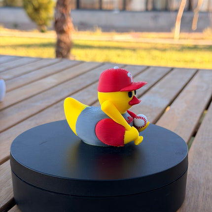 Philadelphia Phillies Baseball Duck – 3D Printed MLB Fan Dashboard Duck | Phillies Fan Gift | Baseball Car Dashboard Decor