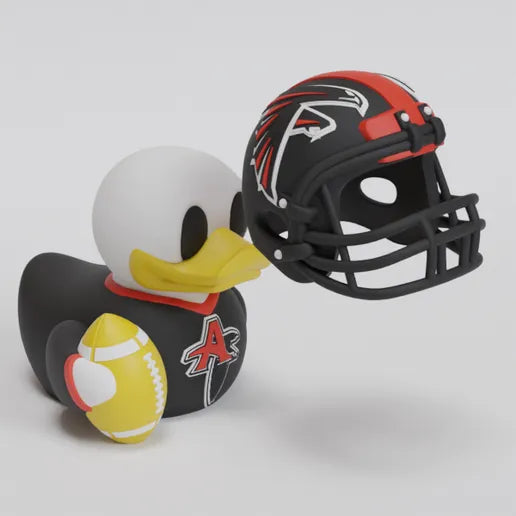 Atlanta Falcons Football Duck – 3D Printed NFL Fan Dashboard Duck | Falcons Fan Gift | Football Car Dashboard Decor