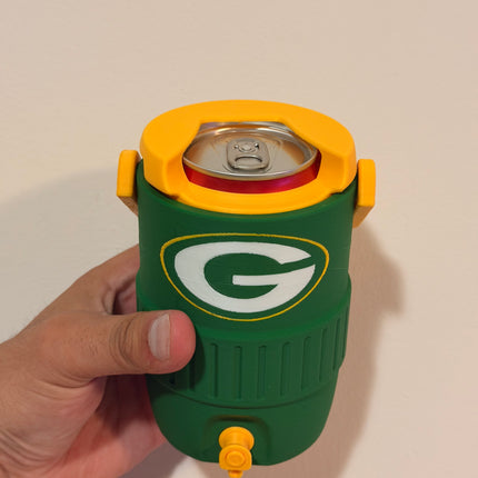 Green Bay Packers Mini Cooler Can Holder – 3D Printed NFL Style Koozie with Handle
