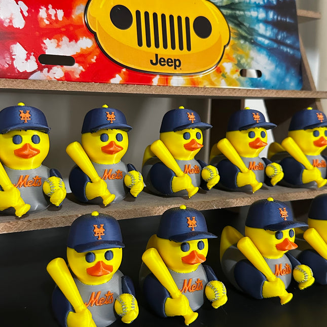 New York Baseball Duck – Fan Edition (Blue & Orange)