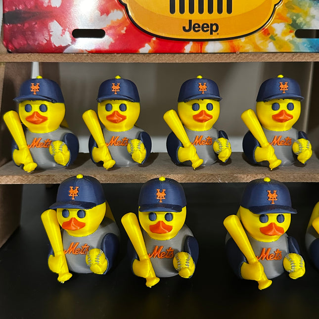 New York Baseball Duck – Fan Edition (Blue & Orange)