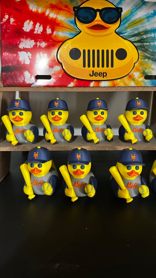 New York Baseball Duck – Fan Edition (Blue & Orange)