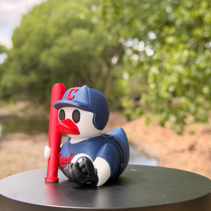 Cleveland Guardians Baseball Duck – 3D Printed MLB Fan Dashboard Duck | Guardians Fan Gift | Baseball Car Dashboard Decor