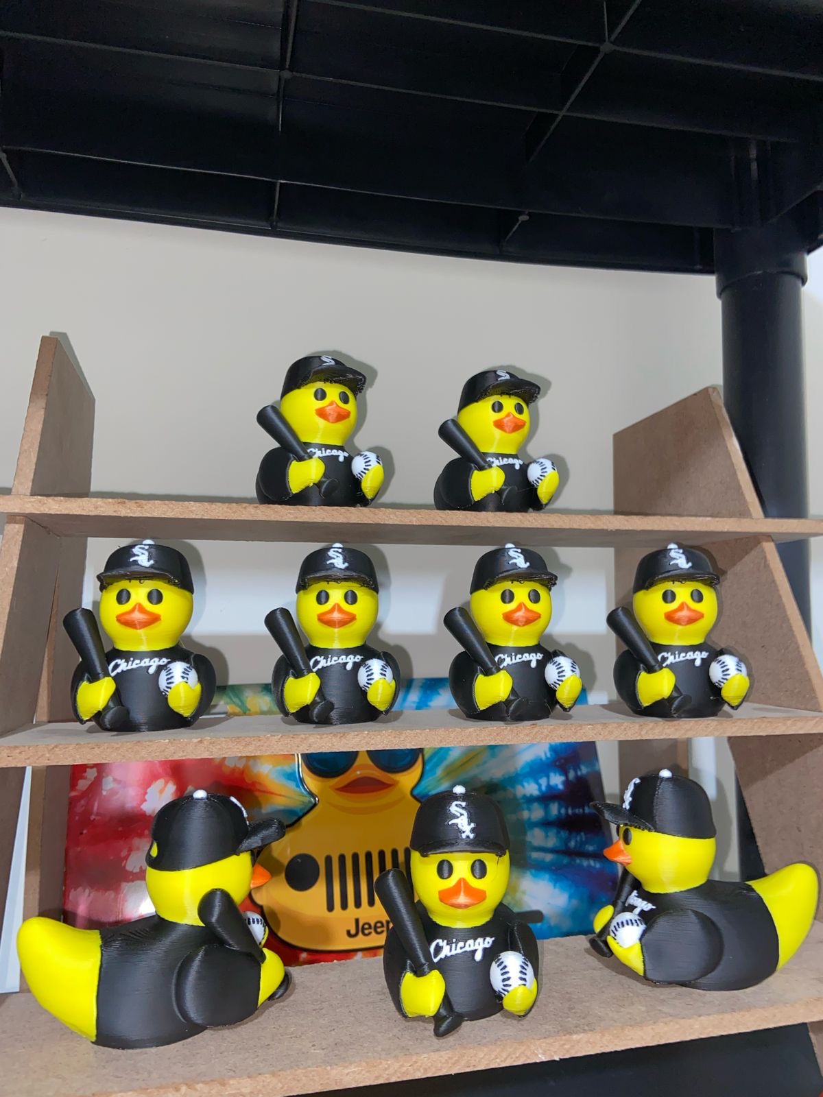 Chicago Baseball Duck – Fan Edition (Black & White)