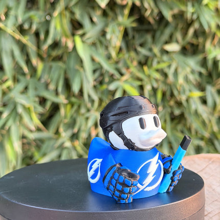 Tampa Bay Lightning Hockey Duck – 3D Printed NHL Fan Dashboard Duck | Lightning Fan Gift | Hockey Car Dashboard Decor