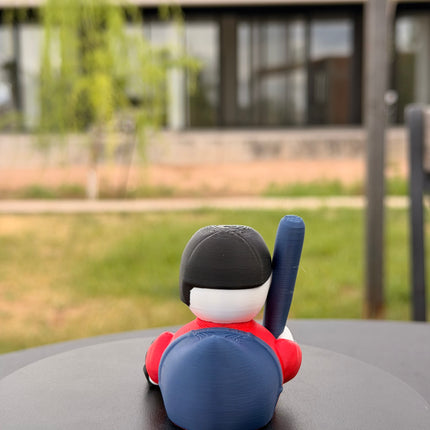Cleveland Indians Baseball Duck – 3D Printed Fan Collectible Figurine | Batter Duck | Sports Gift | Desk & Dashboard Decor