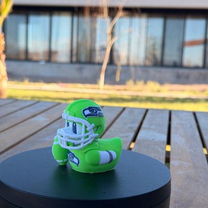 Seattle Seahawks Football Duck – 3D Printed NFL Fan Dashboard Duck | Seahawks Fan Gift | Football Car Dashboard Decor