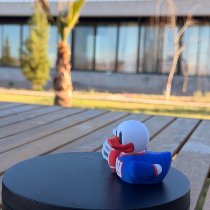 New York Giants Football Duck – 3D Printed NFL Fan Dashboard Duck | Giants Fan Gift | Football Car Dashboard Decor