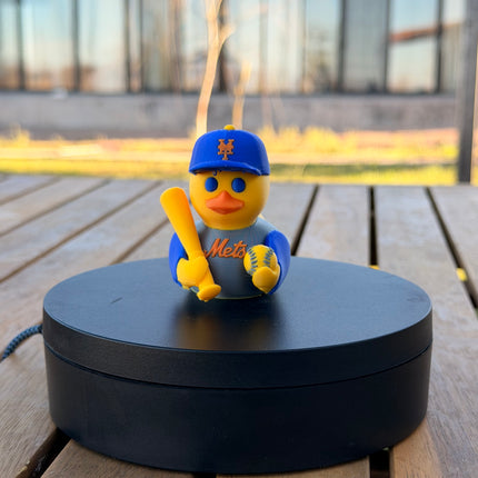 New York Mets Baseball Duck – 3D Printed MLB Fan Dashboard Duck | Mets Fan Gift | Baseball Car Dashboard Decor