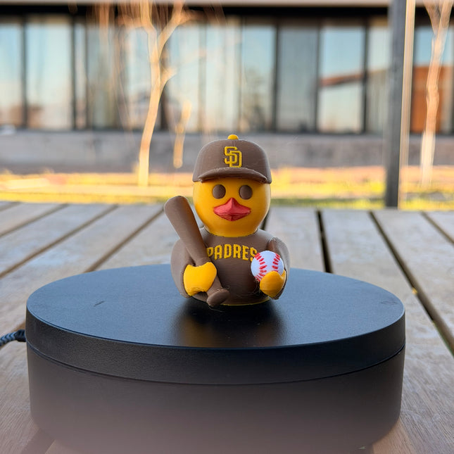 San Diego Padres Baseball Duck – 3D Printed MLB Fan Dashboard Duck | Padres Fan Gift | Baseball Car Dashboard Decor