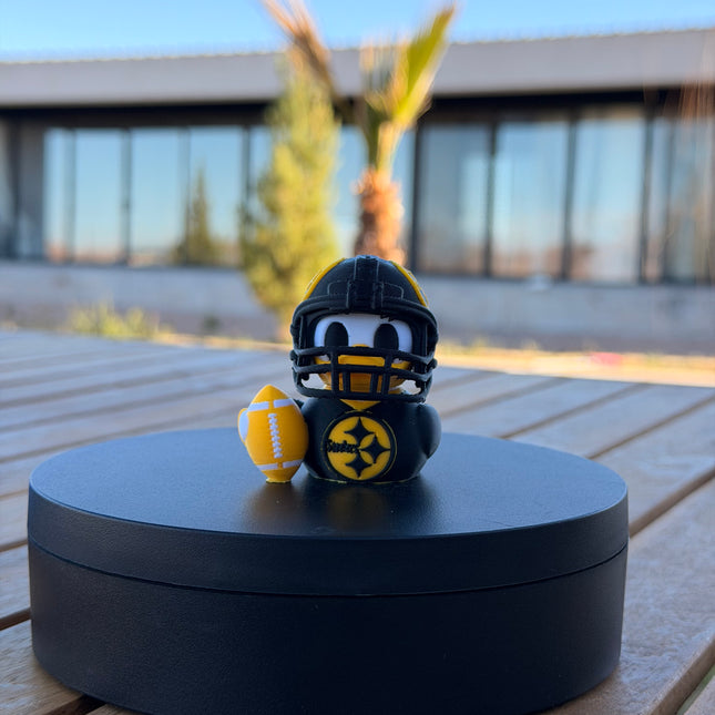 Pittsburgh Steelers Football Duck – 3D Printed NFL Fan Dashboard Duck | Steelers Fan Gift | Football Car Dashboard Decor