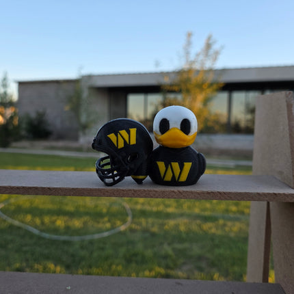 Washington Commanders Football Duck – 3D Printed NFL Fan Dashboard Duck | Commanders Fan Gift | Football Car Dashboard Decor