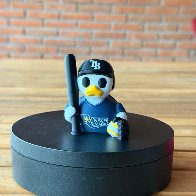 Tampa Bay Rays Baseball Duck – 3D Printed MLB Fan Dashboard Duck | Rays Fan Gift | Baseball Car Dashboard Decor