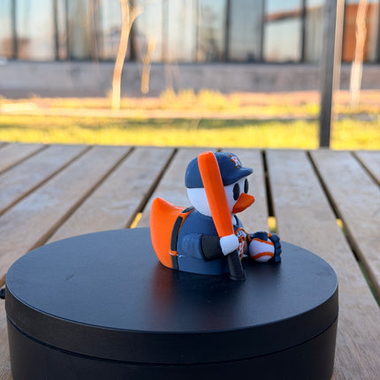 Houston Astros Baseball Duck – 3D Printed MLB Fan Dashboard Duck | Astros Fan Gift | Baseball Car Dashboard Decor