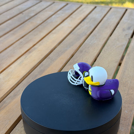 Minnesota Vikings Football Duck – 3D Printed NFL Fan Dashboard Duck | Vikings Fan Gift | Football Car Dashboard Decor