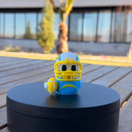 Los Angeles Chargers Football Duck – 3D Printed NFL Fan Dashboard Duck | Chargers Fan Gift | Football Car Dashboard Decor