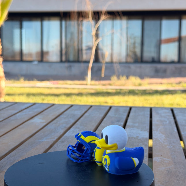 Los Angeles Rams Football Duck – 3D Printed NFL Fan Dashboard Duck | Rams Fan Gift | Football Car Dashboard Decor