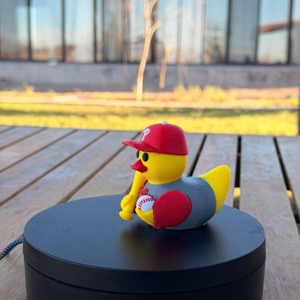 Philadelphia Phillies Baseball Duck – 3D Printed MLB Fan Dashboard Duck | Phillies Fan Gift | Baseball Car Dashboard Decor