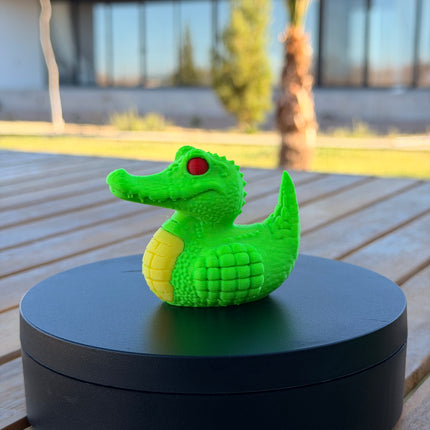 Alligator Duck – 3D Printed Animal Duck | Cute Reptile Fan Gift | Dashboard Decor