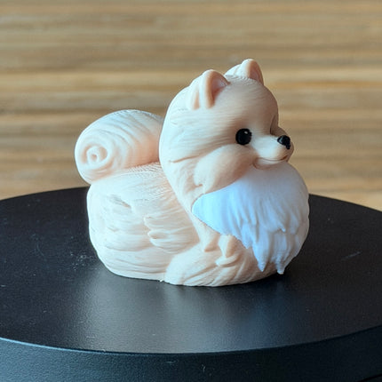 Pomeranian Dog Duck – 3D Printed Pomeranian Inspired Duck | Cute Pet Lover Gift | Dashboard Dog Decor