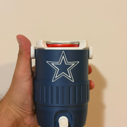 Dallas Cowboys 12oz Can Cooler Koozie – Football Fan Drink Holder – 3D Printed
