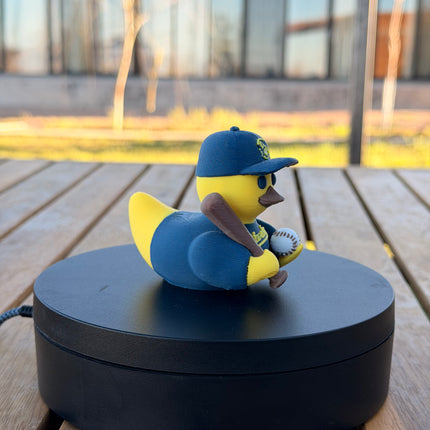 Milwaukee Brewers Baseball Duck – 3D Printed MLB Fan Dashboard Duck | Brewers Fan Gift | Baseball Car Dashboard Decor