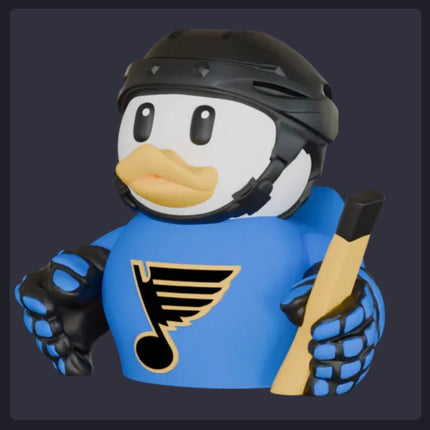 St. Louis Blues Hockey Duck – 3D Printed NHL Fan Dashboard Duck | Blues Fan Gift | Hockey Car Dashboard Decor