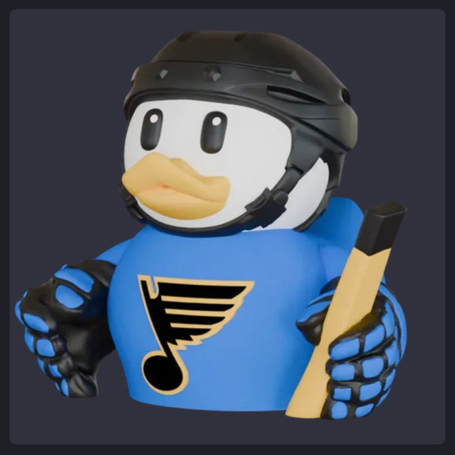 St. Louis Blues Hockey Duck – 3D Printed NHL Fan Dashboard Duck | Blues Fan Gift | Hockey Car Dashboard Decor