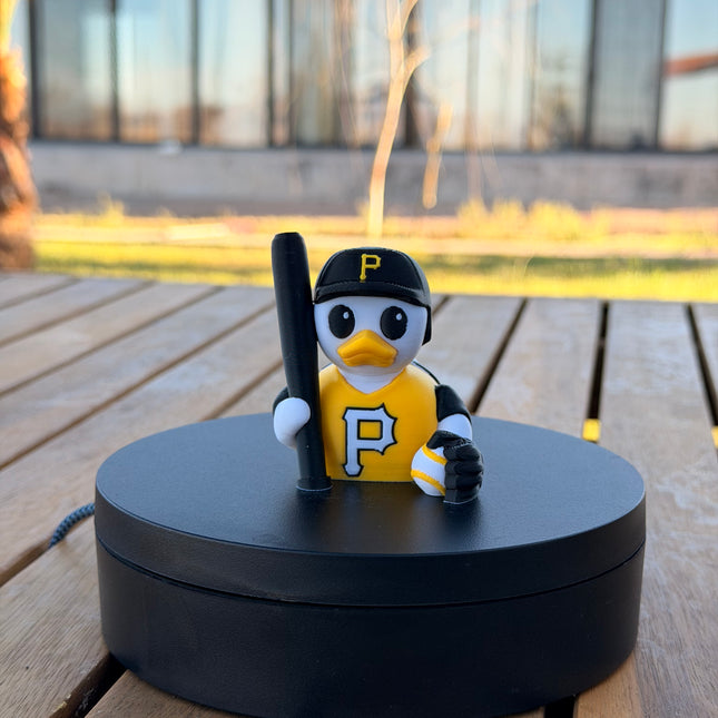 Pittsburgh Pirates Baseball Duck – 3D Printed MLB Fan Dashboard Duck | Pirates Fan Gift | Baseball Car Dashboard Decor