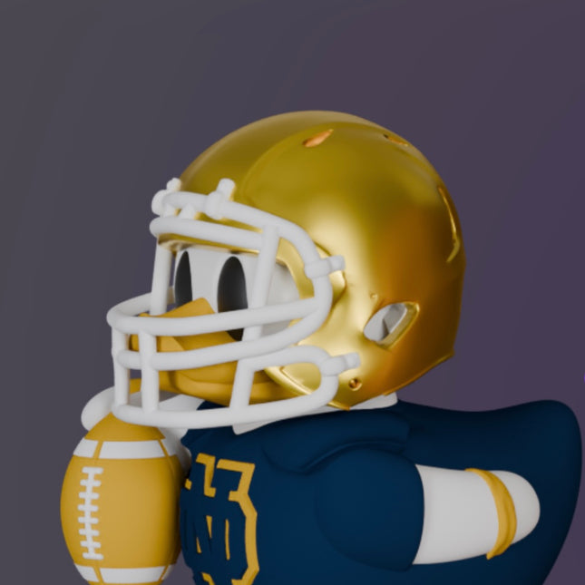 Notre Dame Football Duck – 3D Printed College Football Fan Dashboard Duck | Fighting Irish Fan Gift | Football Car Decor