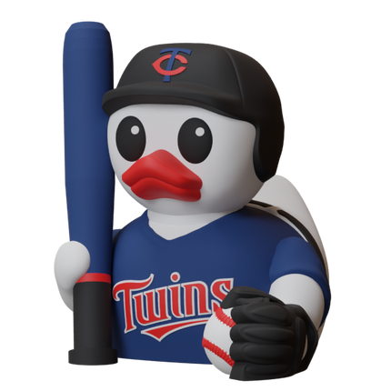 Minnesota Twins Baseball Duck – 3D Printed MLB Fan Dashboard Duck | Twins Fan Gift | Baseball Car Dashboard Decor