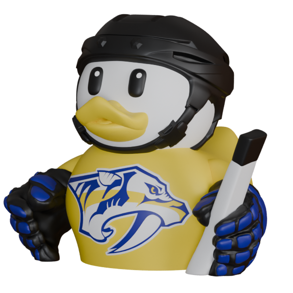 Nashville Predators Hockey Duck – 3D Printed NHL Fan Dashboard Duck | Predators Fan Gift | Hockey Car Dashboard Decor