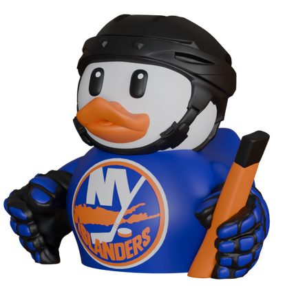 New York Islanders Hockey Duck – 3D Printed NHL Fan Dashboard Duck | Islanders Fan Gift | Hockey Car Dashboard Decor