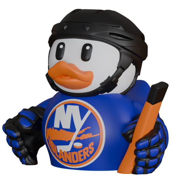 New York Islanders Hockey Duck – 3D Printed NHL Fan Dashboard Duck | Islanders Fan Gift | Hockey Car Dashboard Decor
