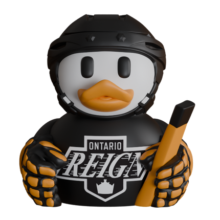 Ontario Reign Hockey Duck – 3D Printed AHL Fan Dashboard Duck | Reign Fan Gift | Hockey Car Dashboard Decor