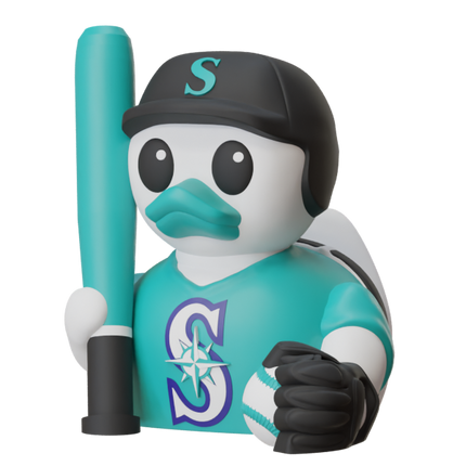 Seattle Mariners Baseball Duck – 3D Printed MLB Fan Dashboard Duck | Mariners Fan Gift | Baseball Car Dashboard Decor