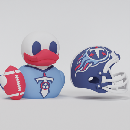 Tennessee Titans Football Duck – 3D Printed NFL Fan Dashboard Duck | Titans Fan Gift | Football Car Dashboard Decor