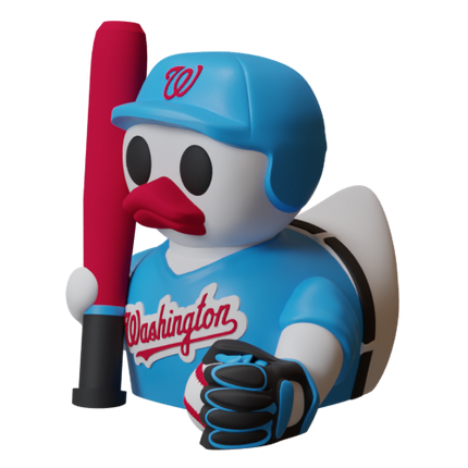 Washington Nationals Baseball Duck – 3D Printed MLB Fan Dashboard Duck | Nationals Fan Gift | Baseball Car Dashboard Decor