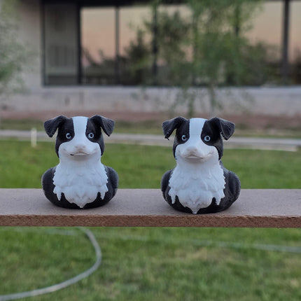 Border Collie Dog Duck – 3D Printed Border Collie Inspired Duck | Cute Dog Lover Gift | Dashboard Pet Decor