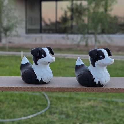Border Collie Dog Duck – 3D Printed Border Collie Inspired Duck | Cute Dog Lover Gift | Dashboard Pet Decor