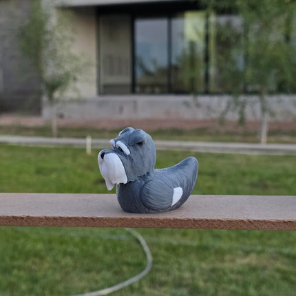 Schnauzer Dog Duck – 3D Printed Schnauzer Inspired Duck | Cute Dog Lover Gift | Dashboard Pet Decor