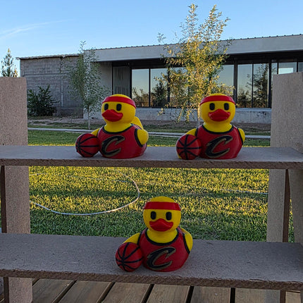 Cleveland Cavaliers Basketball Duck – 3D Printed NBA Fan Dashboard Duck | Cavaliers Fan Gift | Basketball Car Dashboard Decor