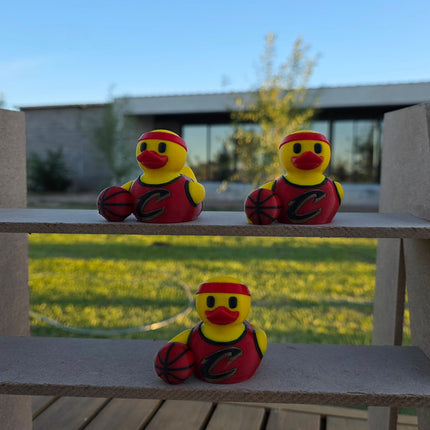 Cleveland Cavaliers Basketball Duck – 3D Printed NBA Fan Dashboard Duck | Cavaliers Fan Gift | Basketball Car Dashboard Decor